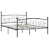 Estructura de cama con somier metal negro 200x200