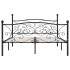 Estructura de cama con somier metal negro 200x200