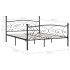 Estructura de cama con somier metal negro 200x200