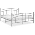 Estructura de cama de metal gris 140x200