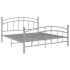 Estructura de cama de metal gris 140x200