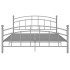 Estructura de cama de metal gris 140x200