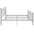 Estructura de cama de metal gris 140x200