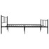 Estructura de cama de metal negro 160x200