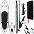 Juego de tabla de paddle surf hinchable blanco y