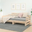 Sofá cama extraíble madera maciza de pino 2x(80x200) cm