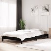 Cama apilable de madera pino maciza negro 80x200 cm