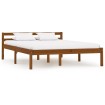 Estructura de cama madera maciza pino marrón miel 120x200 cm