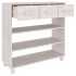 Mesa consola HAMAR madera maciza de pino blanco 90x35x90