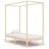 Estructura de cama con dosel madera maciza pino 90x200