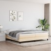 Estructura de cama box spring tela color crema 200x200 cm