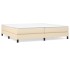 Estructura de cama box spring tela color crema 200x200