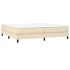 Estructura de cama box spring tela color crema 200x200