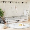 Estructura cama infantil y cajones madera pino blanco 90x190 cm