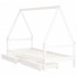 Estructura cama infantil y cajones madera pino blanco 90x190