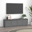 Mueble de TV madera maciza de pino gris 156x37x45 cm