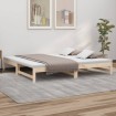 Sofá cama extraíble madera maciza de pino 2x(100x200) cm