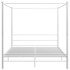 Estructura de cama con dosel metal blanco 200x200