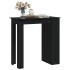 Mesa bar estante almacenaje contrachapada negro 102x50x103,5