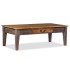 Mesa de centro de madera maciza vintage 118x60x40