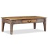 Mesa de centro de madera maciza vintage 118x60x40