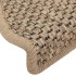 Alfombrilla autoadhesiva escalera sisal 15 uds beige 65x21x4