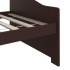 Sofá cama 3 plazas madera maciza pino marrón oscuro 90x200