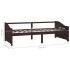 Sofá cama 3 plazas madera maciza pino marrón oscuro 90x200