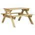 Mesa de picnic con bancos 110x123x73 cm madera pino