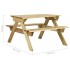 Mesa de picnic con bancos 110x123x73 cm madera pino