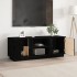 Mueble de TV madera maciza de pino negro 110x35x40,5