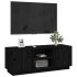 Mueble de TV madera maciza de pino negro 110x35x40,5