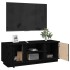 Mueble de TV madera maciza de pino negro 110x35x40,5