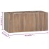 Armario de baño de pared madera maciza de teca 90x39x40