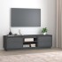 Mueble de TV de madera maciza de pino gris 140x35x40