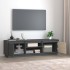 Mueble de TV de madera maciza de pino gris 140x35x40