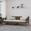 Sofá cama madera maciza de pino marrón miel 80x200 cm