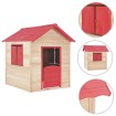 Casa de juegos de niños madera roja