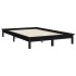 Estructura de cama de madera maciza de pino negro 200x200