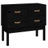 Mueble consola de madera maciza de pino negro 90x40x78