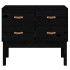 Mueble consola de madera maciza de pino negro 90x40x78