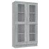 Vitrina madera contrachapada gris Sonoma 82,5x30,5x150