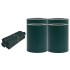 Paneles de privacidad 4 uds PVC verde mate 35x0,19