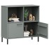 Librería patas de metal OSLO madera maciza gris 90x35x90,5