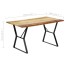 Mesa de comedor de madera maciza reciclada 140x80x76