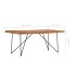 Mesa de comedor de madera maciza de acacia 180x90x76