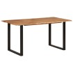 Mesa de comedor de madera maciza de acacia 154x80x76 cm