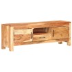 Mueble para TV de madera maciza de acacia 116x30x40 cm