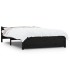 Estructura de cama doble madera maciza negra 135x190