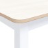 Mesa de comedor de madera de caucho blanco marrón 114x71x75